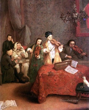El Concierto escenas de la vida Pietro Longhi Pinturas al óleo